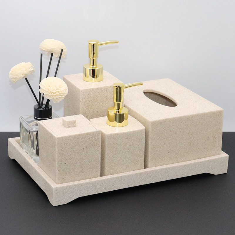 Imitation Gravel Shampoo and Shower Gel Bottle Empty Bottle Lotion Laundry Detergent Bottle Press Bottle Hand Sanitizer Bottle Dishwashing Liquid Bottle Kit