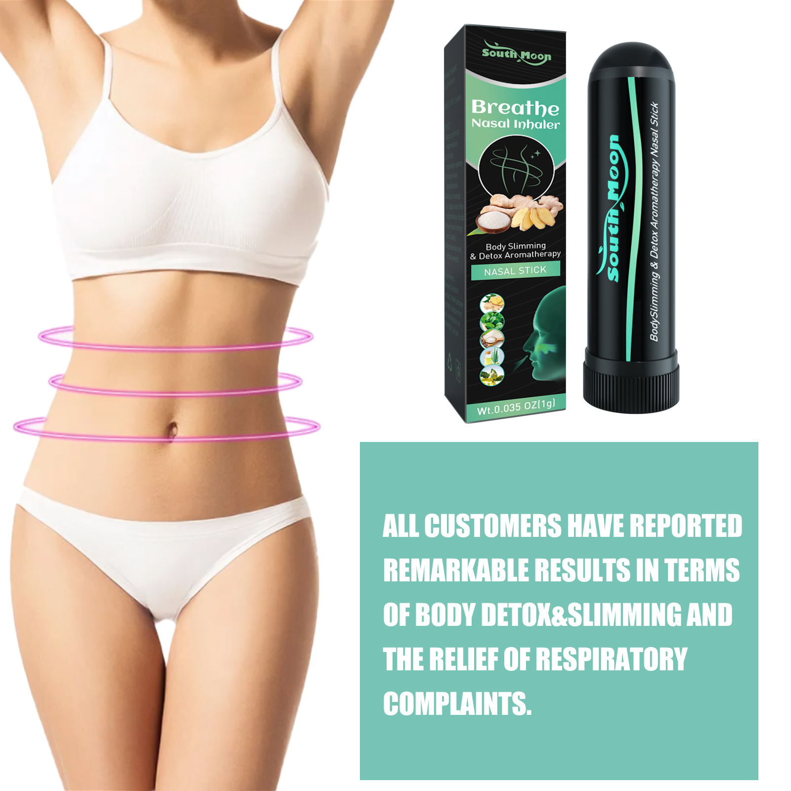 South Moon Slimming Tube Shaping, Firming, Beautifying Body Energy Cooling and Refreshing Mint Nose Stick_voghion.com