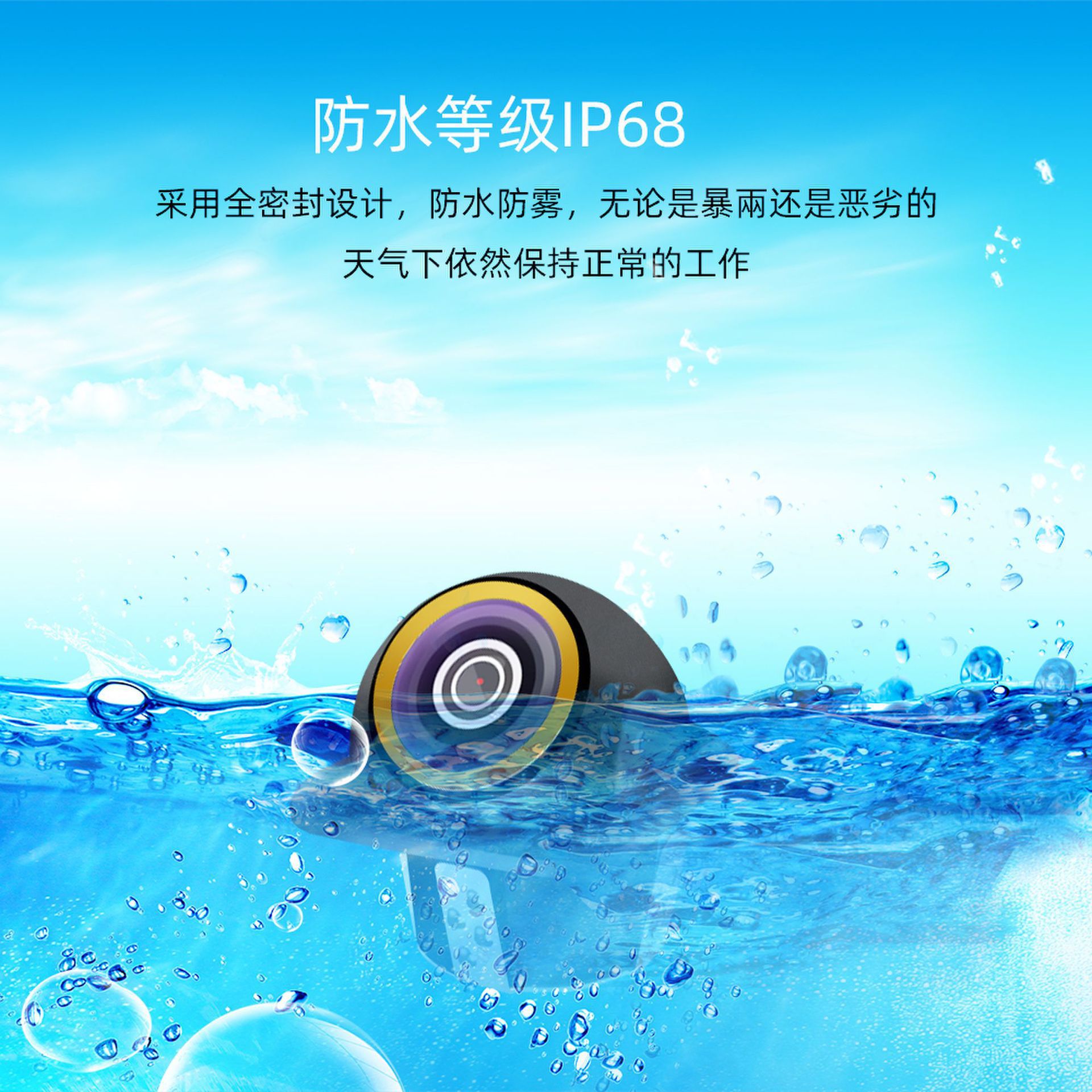 AHD golden straw hat car reversing camera car rear view camera front view rear view side view universal
