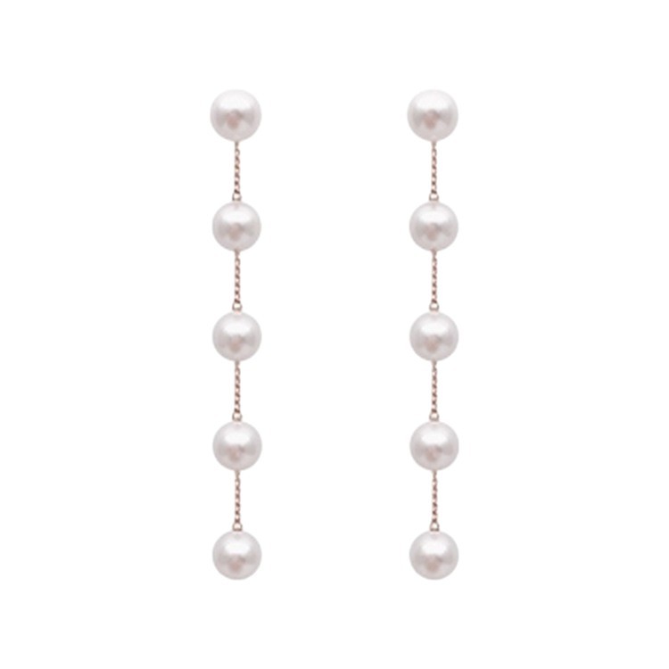 @Oferta Especial@ Pendientes de perlas estilo influencer de moda coreana, inspirados en Instagram, con cadena larga y borlas, venta al por mayor