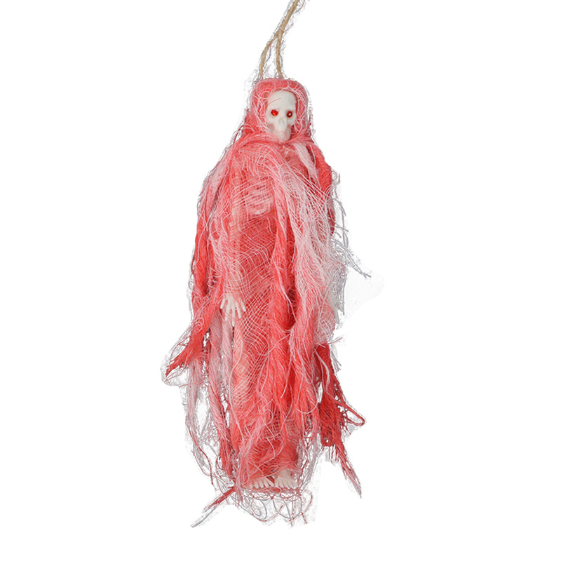 Al por mayor transfronterizo Halloween accesorios de decoración con sombrero esqueleto colgando fantasmas sala de terror fiestas accesorios de hechicería colgante