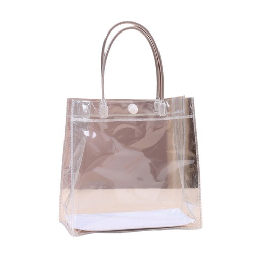Portable clear PVC plastic milk tea takeout packaging bag, gift bag, gift with packing bag batch handle
