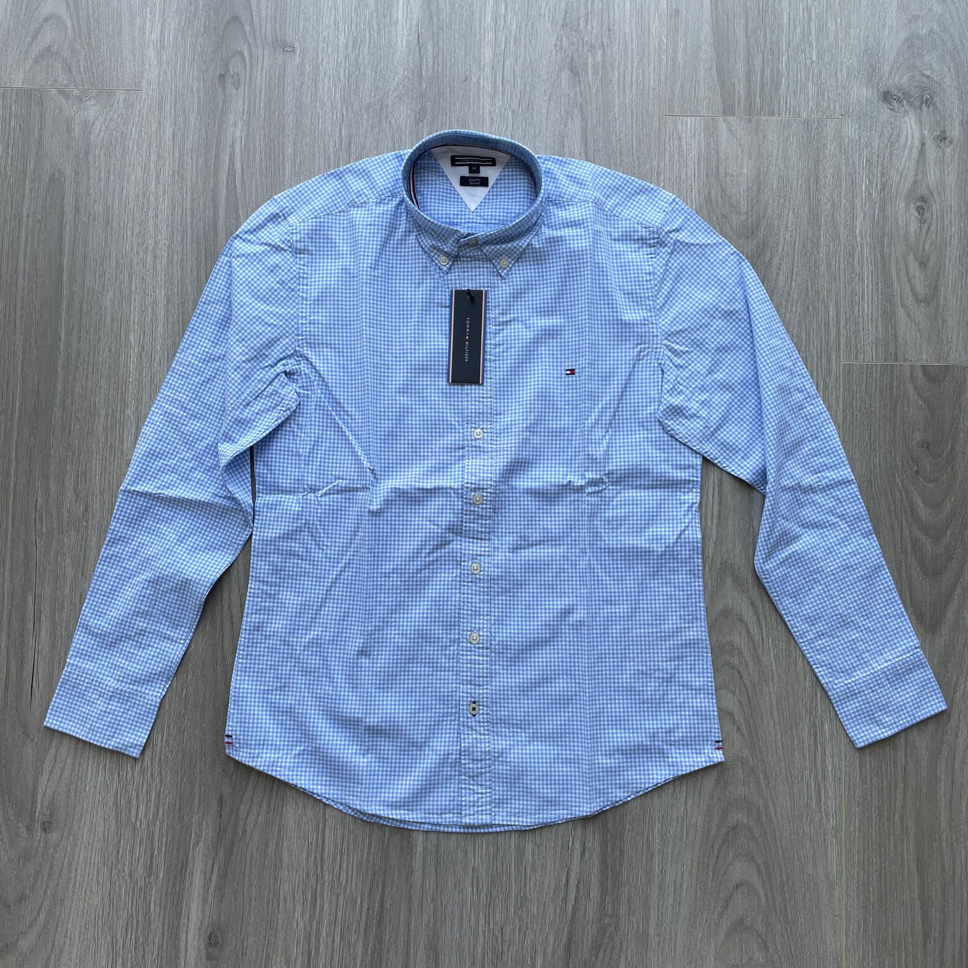 2022 nuevo estilo TOMMY/Camisa Tommy Camisa de primavera de manga larga a cuadros de algodón casual de negocios para hombres