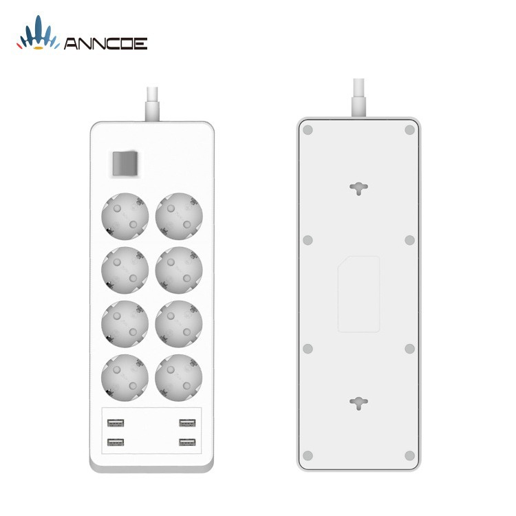 CE ROHS认证4孔位外销源头厂家欧规私模家用插线板多功能排插