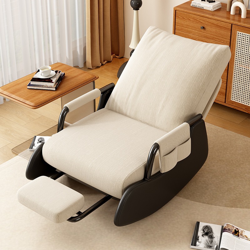 Silla mecedora doméstica reclinada para dormir perezoso sofá balcón silla de relajación sala de estar para almuerzo individual con sillón de pedal