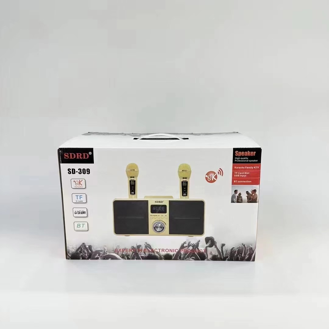 SD309 familia KTV MICRÓFONO INALÁMBRICO Bluetooth audio integrado máquina soporte karaoke máquina de conexión inalámbrica TV