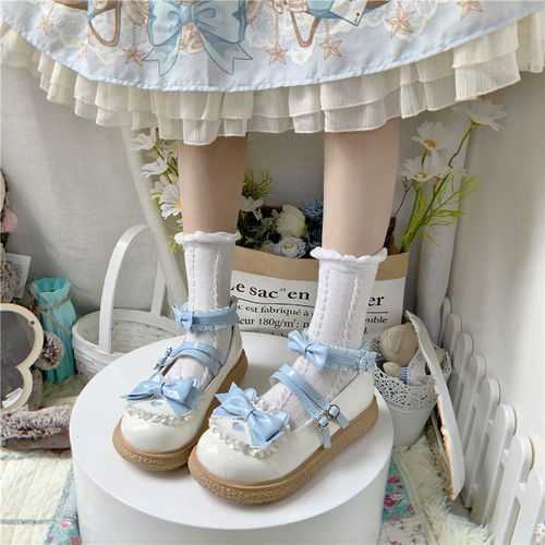 Lolita JK Gothic style shoes young Girlsl shoes children with skirt soft poop-poop lolita single shoes