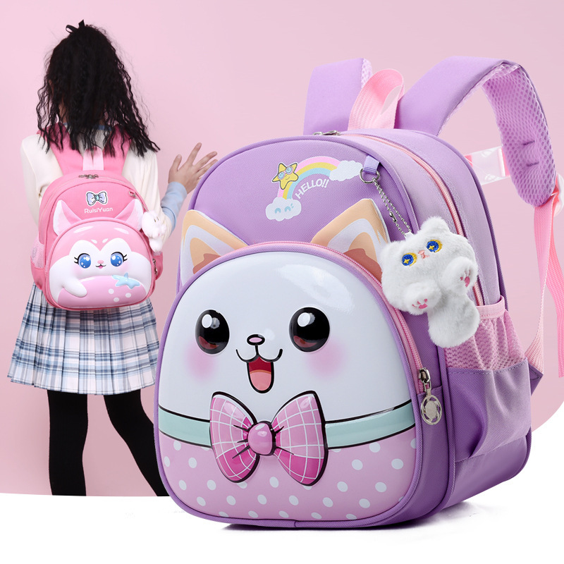 Mochila escolar para niños, jardín de infantes, mochila de cáscara dura, mochila de dibujos animados para niños y niñas de 3 a 6 años, mochila preescolar