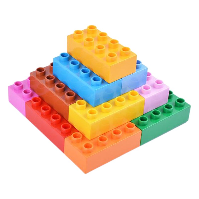 Wholesale 9mm Diameter Large Particle Building Block Accessories 2X4 Parts 8-Hole Basic Bricks Loose Parts Kindergarten Early Education Tools