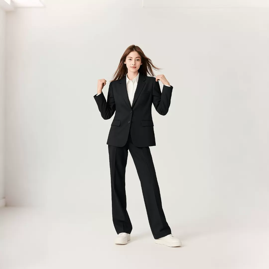 胖mm西装外套韩版正装小个子大学生职业工作服宽松西装套装女遮肉