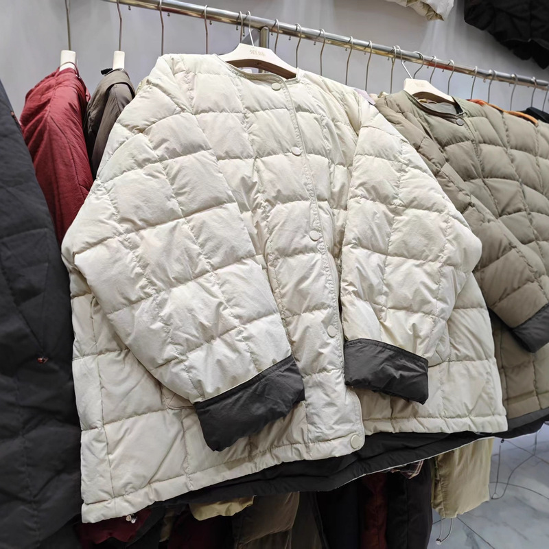 Plus-Size Women's down Jacket 100kg Stylish White Duck down Warm Autumn and Winter New Coat Popular Korean and Japanese Style Versatile