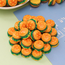 仿真立体汉堡包树脂食玩DIY桌面小摆件儿童玩具发饰发夹配件批发