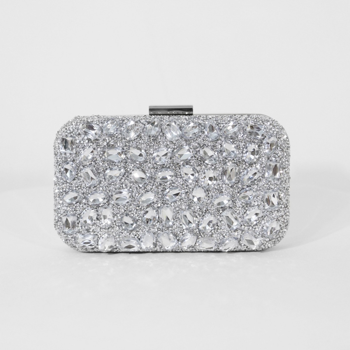 Cross-Border New Sparkling Diamond-Encrusted Clutch Bag, Evening Bag For Banquets, Weddings, And Formal Gowns, Small Square Women's Handbag - Thumbnail 5
