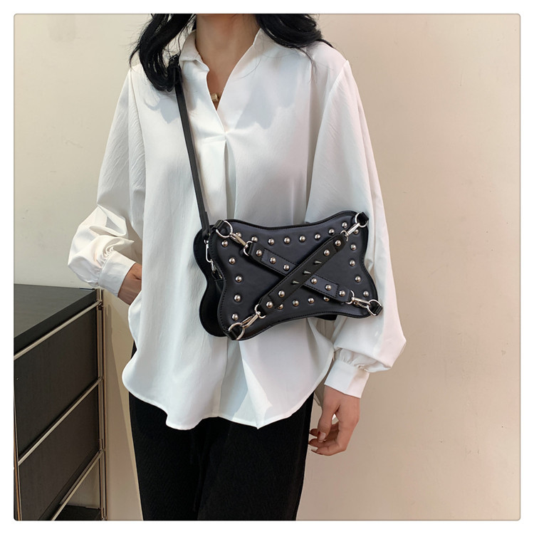 Women's Medium Pu Leather Color Block Streetwear Zipper Shoulder Bag display picture 7