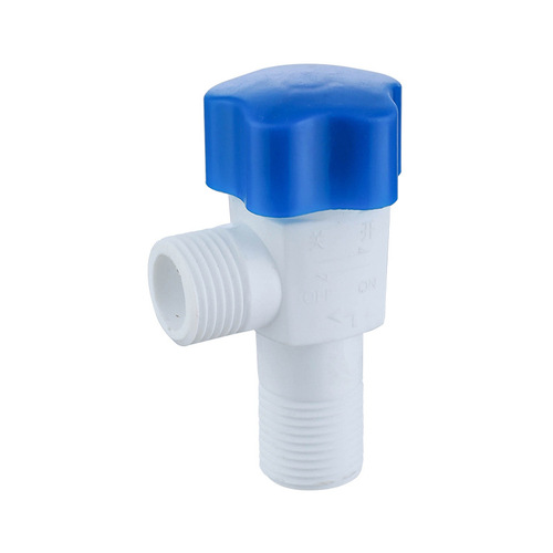Quick-open plastic faucet angle valve, 4-inch porcelain white triangular valve, PPR manufacturer-supplied ceramic valve core for engineering use
