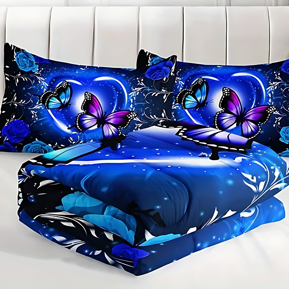 TEMU / JIT amor mariposa flor digital impresión 3D quilt kit fuente fabricante a través de la frontera puede fijar