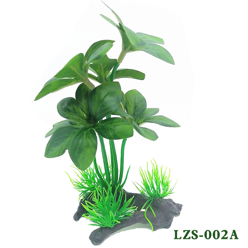 Acuario pecera paisaje agua planta decoración simulación plástico Lotus tela falsa hoja agua planta simulación arena bandeja Decoración