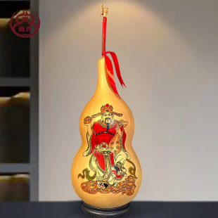 Factory Wholesale natural gourd crafts gifts home decoration ornaments God of wealth birthday handmade pyrography