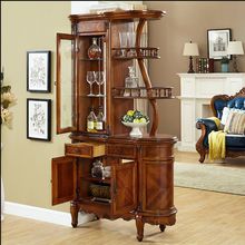 美式实木间厅柜奢华装饰柜玄关柜双面酒柜储物柜欧式客厅隔断柜