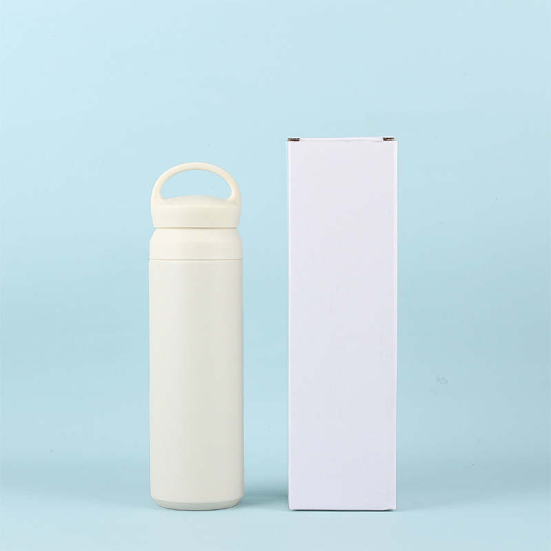 Japonés Harajuku taza de vacío 304 mango de acero inoxidable Taza de coche elemento portátil Taza con tapa taza de café
