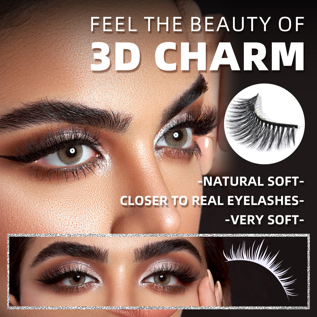 USHAS venta al por mayor pestañas falsas pestañas gruesas delgadas ojos largos pestañas CT210