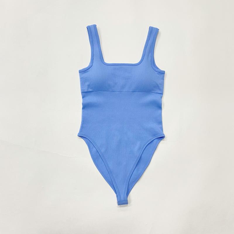 Style Simple Des Sports Couleur Unie Nylon Col En U Survêtement Barboteuse display picture 5