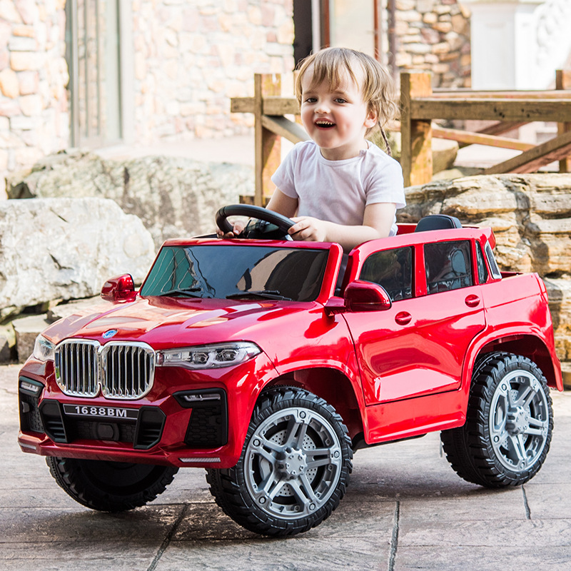 Pickup para niños, coche eléctrico de control remoto para niños, bicicleta eléctrica de cuatro ruedas para sentarse