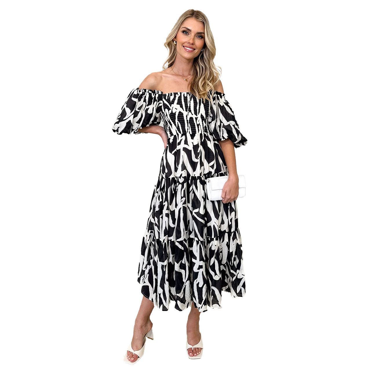 238g Weight Midi Dress Dress Length Type Sleeveless Sleeve Length Regular Dress Dresses Type Spandex, Polyester Fabric Type Mid Waist Waist Line Daily, Street Occasion Boat Neck Neckline Regular Fit Fit Type Flower Pattern Spring, Autumn Season Women's Gender Elegant, Vacation Style Wholesale Women's Elegant Vacation Flower Daily Street Boat Neck Sleeveless Regular Dress 38