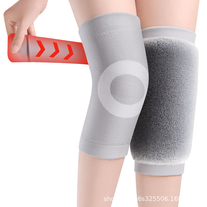 Espesado anti-piel de conejo rótula de punto cálido rótula otoño e invierno nueva vieja pierna fría engrosada rótula