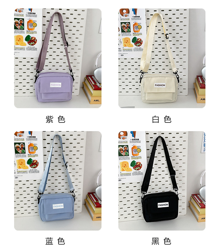 Cross-border canvas bags, couple single-shoulder bags, sturdy and durable small square bags, simple and elegant texture, student bags, women's crossbody bags Application Scenario