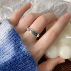 線條小狗貼貼手繪造型戒指情侶對戒男女小眾設計可愛簡約開口指環