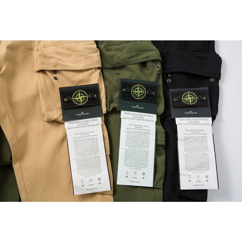 Cross-Border Stone Brand European and American Trendy Multi-Pocket Casual Cargo Pants for Young Men Denim Trousers