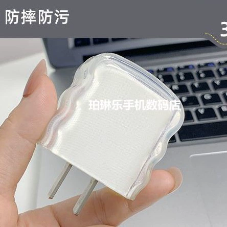 Защитный чехол для зарядного и кабеля (Apple) — прозрачный волнообразный противоударный