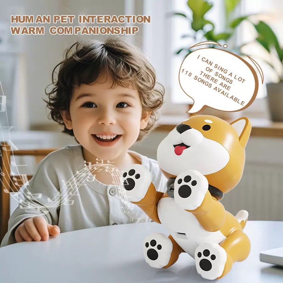 Juguetes transfronterizos nuevos productos K47 perros de madera toque inteligente control remoto acrobacias robot perro música programación de baile