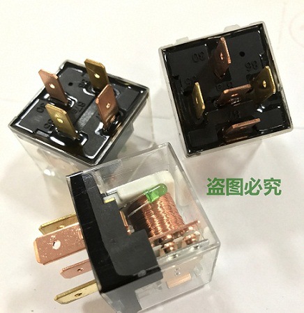 汽车继电器24V 24V透明防水大功率5脚4脚80A大电流改装继电器1912
