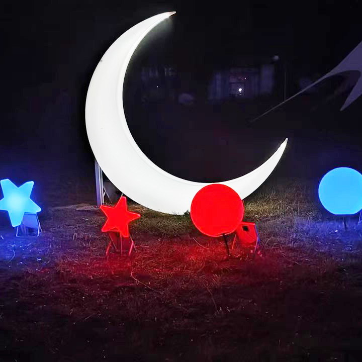 패키지 4: 달 2m개 + 별 2개 + 공 2개(전기 버전) 공장 직접 판매, 다채로운 색상 변경