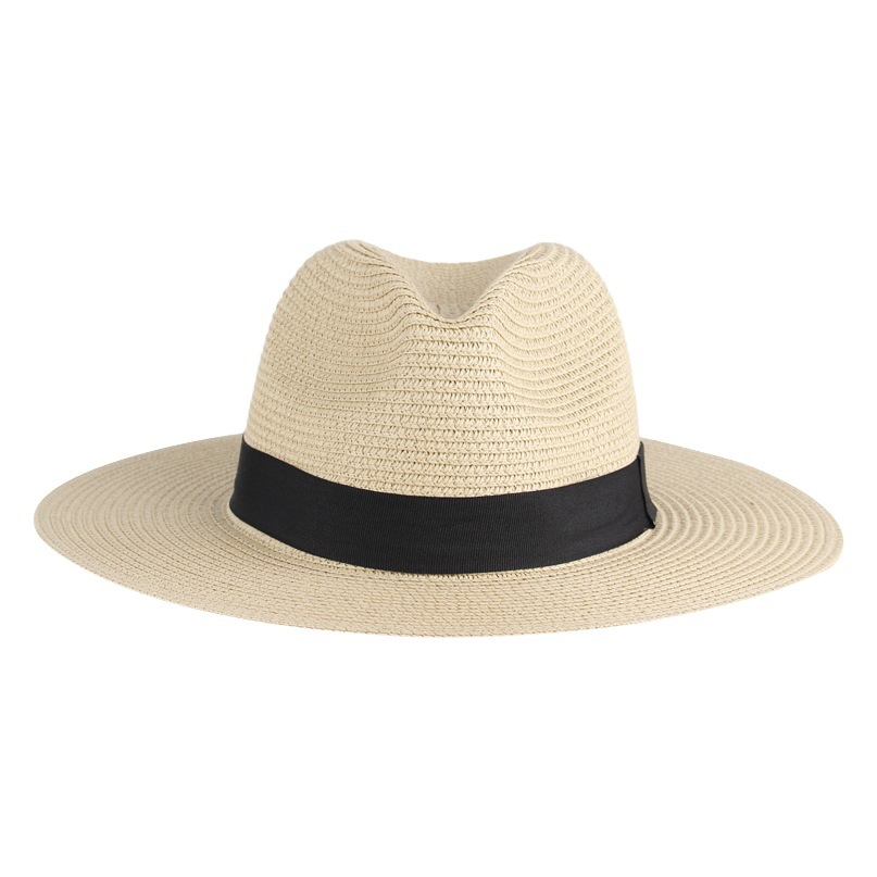 Nuevo sombrero de paja neutral a prueba de Sol para hombres y mujeres de verano de moda sombrero de paja a prueba de rayos UV a prueba de sol sombrero de Panamá al por mayor