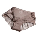 Шелковые трусы, сексуальные штаны, средняя посадка, большой размер