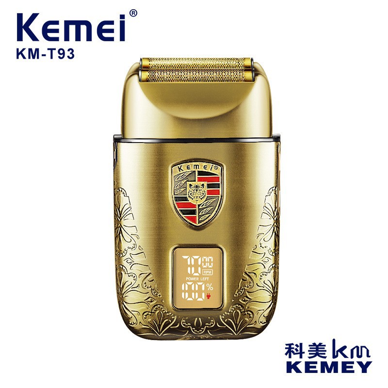Kemei/Kemei New Cross-Border Manufacturer Reciprocating Razor Floating Digital Display Metal Retro Body Razor