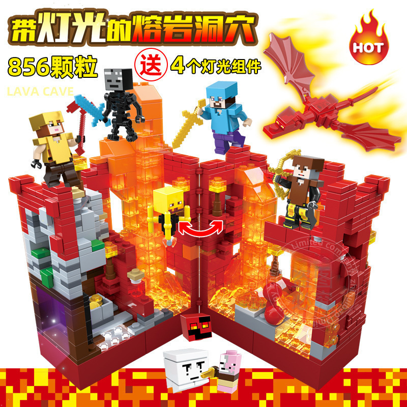 新しいマインクラフトエンドポータル機関冥界ポータルダンジョンビルディングブロック組み立ておもちゃ送料無料|undefined