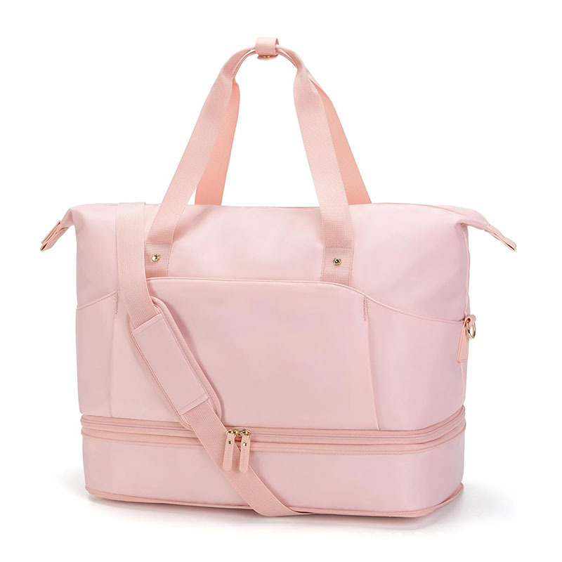 Nueva bolsa de fin de semana expandible de mujer bolsa de viaje bolsa de viaje bolsa de noche con zapato compartimiento adecuado para viajar