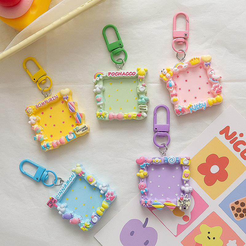 New Cartoon Creative Photo Frame Keychain diy Bag Pendant Decoration Student School Bag Hanging Jewelry Gift Wholesale New Cartoon Creative Photo Frame Keychain diy Bag Pendant Decoration Student School Bag Hanging Jewelry Gift Wholesale
