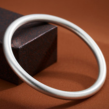 古法纯银手镯素圈实心光面足银镯子传承情侣直播爆款工厂直销手环