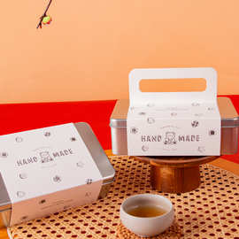 新年长方形马口铁盒子蛋糕提拉米苏烘焙点心饼干曲奇凤梨酥包装盒