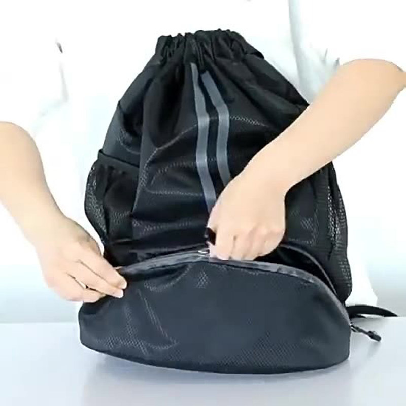 Bolsa deportiva ligera separación seca y húmeda bolsa de natación bolsa de baloncesto fútbol mochila de hombro abertura de la correa de dibujo bolsa portátil de gran volumen de espacio image 4