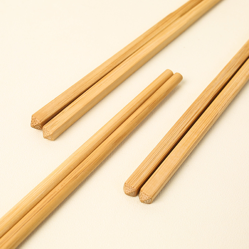 Palillos de bambú al por mayor Plaza de la moda nacional palillos chinos por encima y por debajo de Ronda chino tradicional Cabeza Cuadrada restaurante vajilla palillos