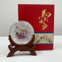 2026马年礼品马到成功大银盘摆件工艺品招财商务会销赠藏现代简约