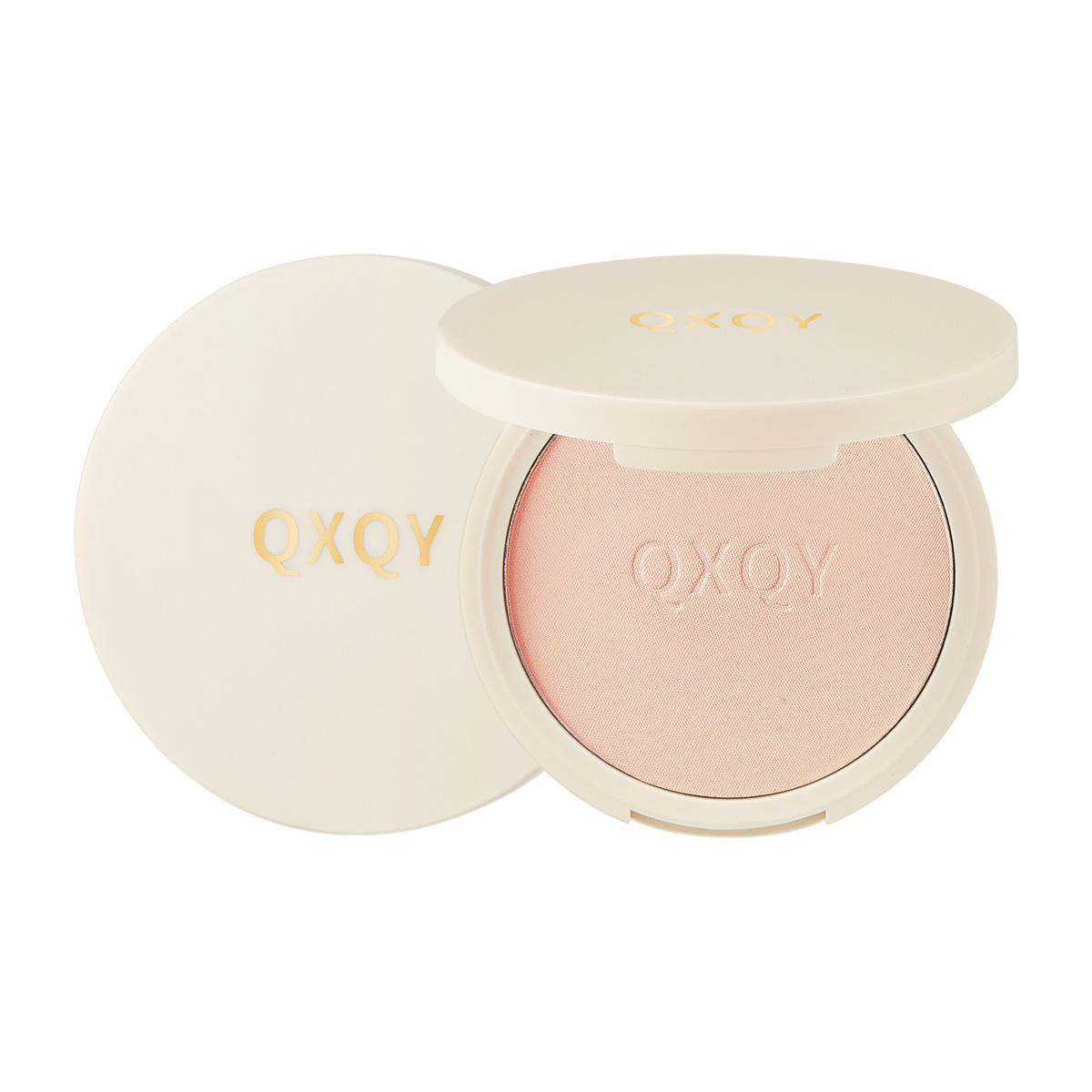 QXQY polvo de maquillaje de brillo ligero, blanqueador de piel brillante, control de aceite duradero, polvo de maquillaje impermeable, polvo de maquillaje tridimensional.