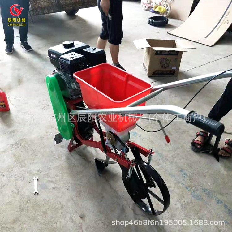 广东热销汽油机带花生精播机农用追肥机 耘锄 开沟播种施肥多用机