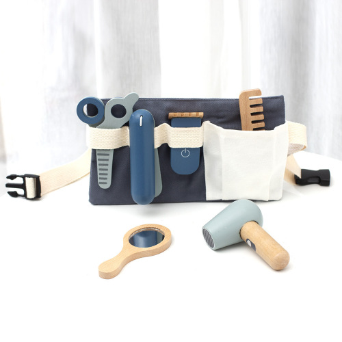 Children's simulated wooden fun makeup and hairdressing bag play house role-playing hairdressing set educational toy